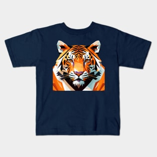 Polygon of tiger monster in cartoon Kids T-Shirt